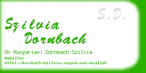 szilvia dornbach business card